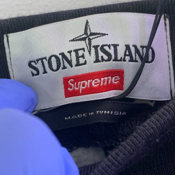 Stone Island Supreme Black Stripe Sweatpants SS22 - Picture 6 of 13